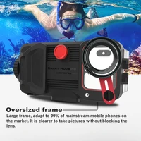 smartphone diving case for iphone xr xs max iphone 11 pro max 7plus 8plus 60m underwater phone housing with hd lens eva bag 1pc