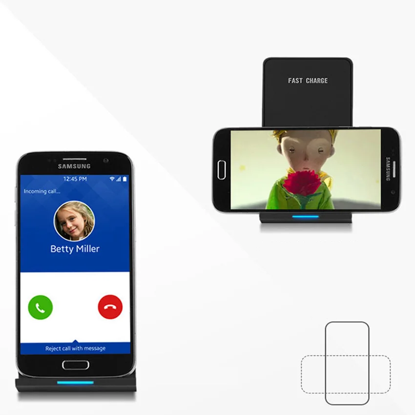 Беспроводная Индукционная зарядная док станция Qi из бамбукового дерева для Iphone