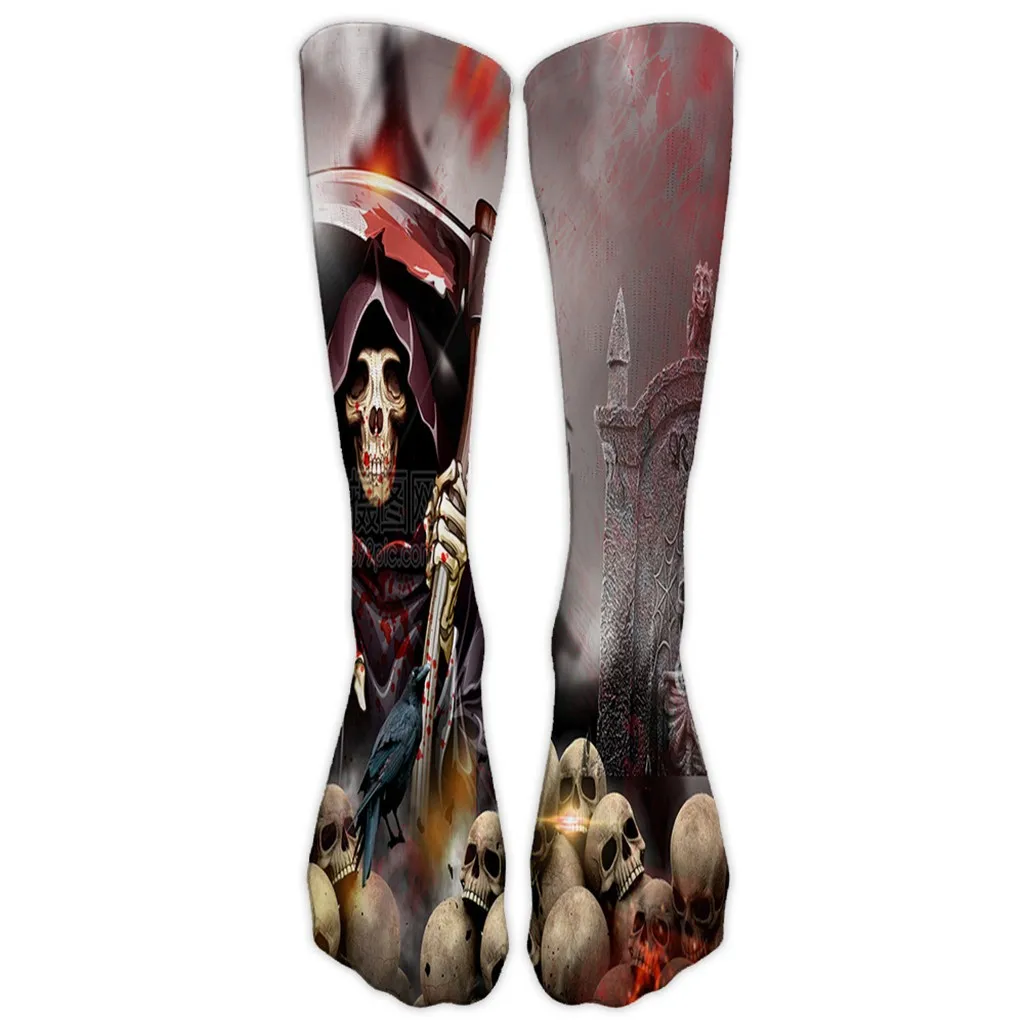 Повседневные носки для работы и бизнеса 3D новый стиль Хэллоуин с принтом в виде