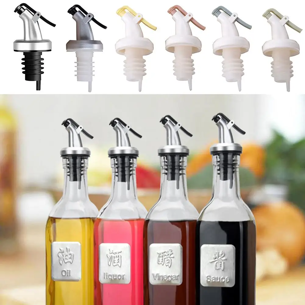 Oil Bottle Pourer Stopper Vinegar Bottles Can lock ABS plug seal Leak-proof Flip Top ABS Nozzle Sprayer Liquor Dispenser Wine