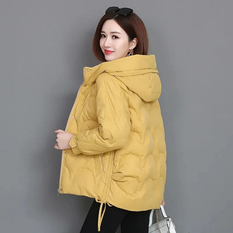

2021 Women Winter Jacket Short Warm Parkas Female Spring/Autumn New Thickening Coat Cotton Padded Jacket Hooded Oversize 3XL