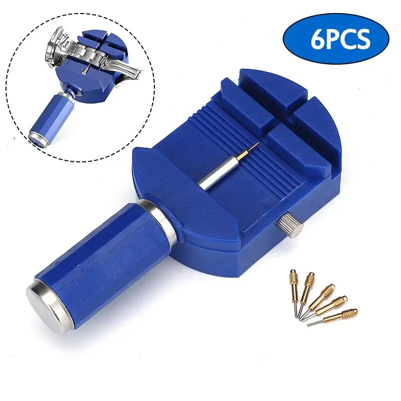 

6Pcs/set Watch Repair tool Kit Watch Clock Opener Remover Spring Bar Repair Pry Screwdriver Spare pins Watchmaker Tools Parts