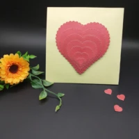metal cutting dies cascading heart new for decoration card diy scrapbooking stencil paper craft album template dies 105107mm