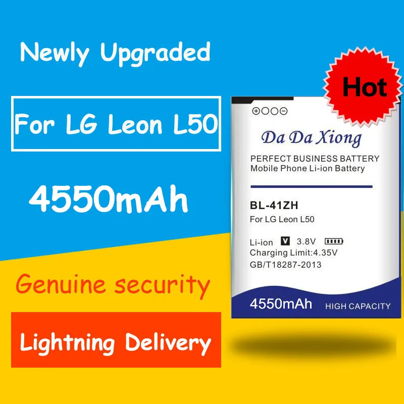 4550 мА/ч BL 41ZH BL41ZH Батарея для LG Leon L50 C40 H340 H343 H345 H324 MS345 D213N LS665 D290 D295 замена