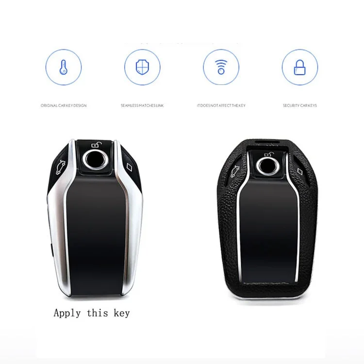 Верхний слой кожа + ABS чехол для дистанционного ключа от машины автомобильный BMW 7