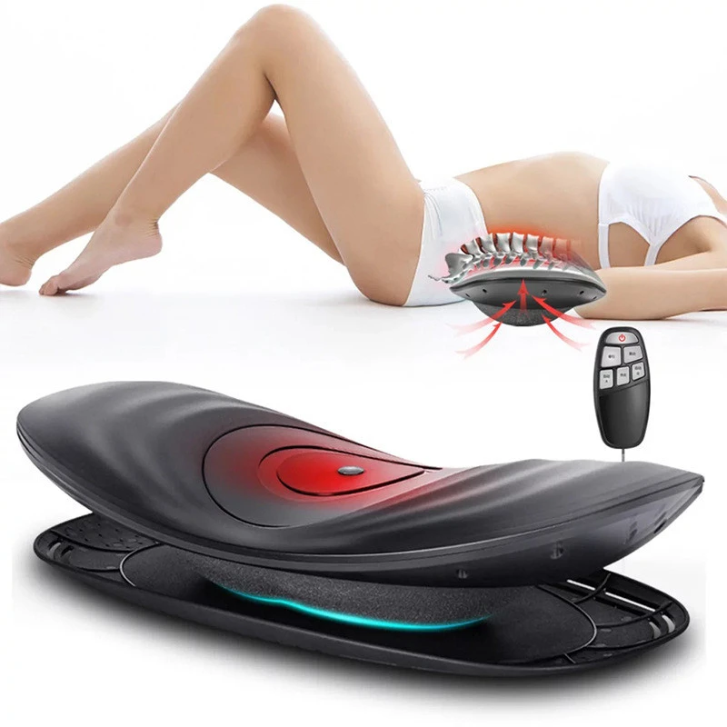 

26 Degree Lumbar Correction Massager Curved Lumbar Heating Compress Kneading Vibration Massager Traction Stretching Spectrum