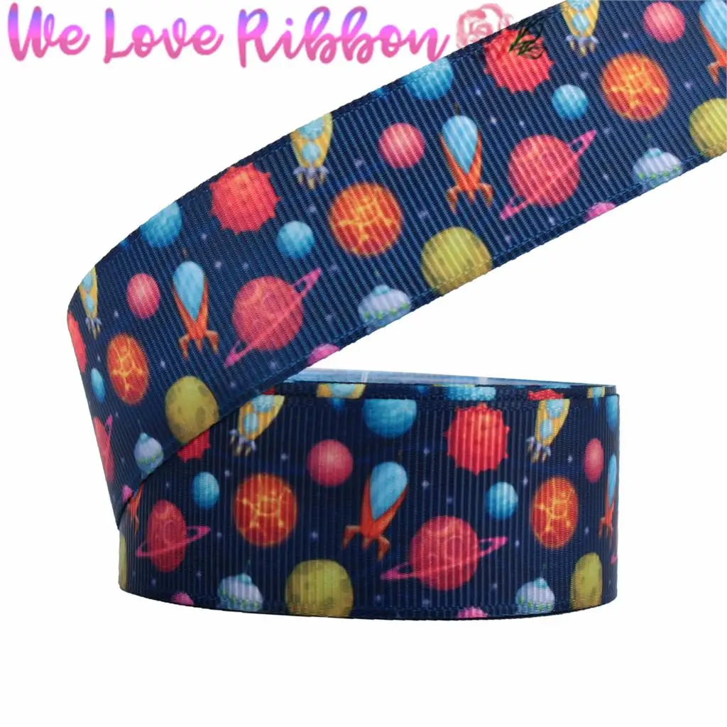 16 мм 75 мультяшный динозавр Зебра ракета напечатанный корсаж/враг ленты DIY волосы