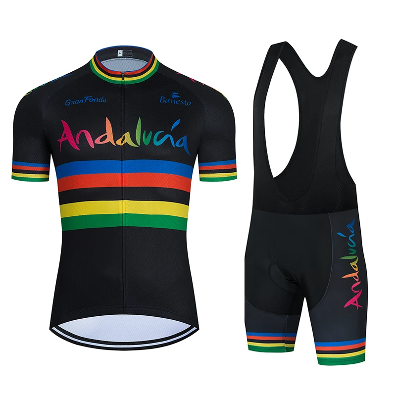 

2021 Andalucia cycling jersey 9D bike pants suit men summer quick dry pro CYCLING shirts Maillot Culotte wear