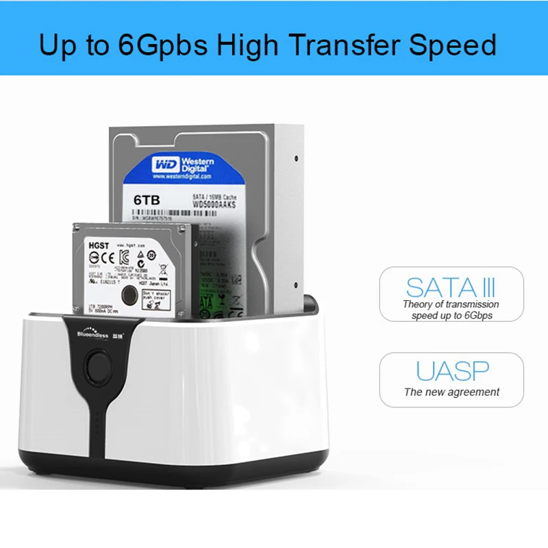 Blueendless Sata Usb 3 0 каркас для жесткого диска SSD 2 отсека HDD бокс чехол Hd внешний док