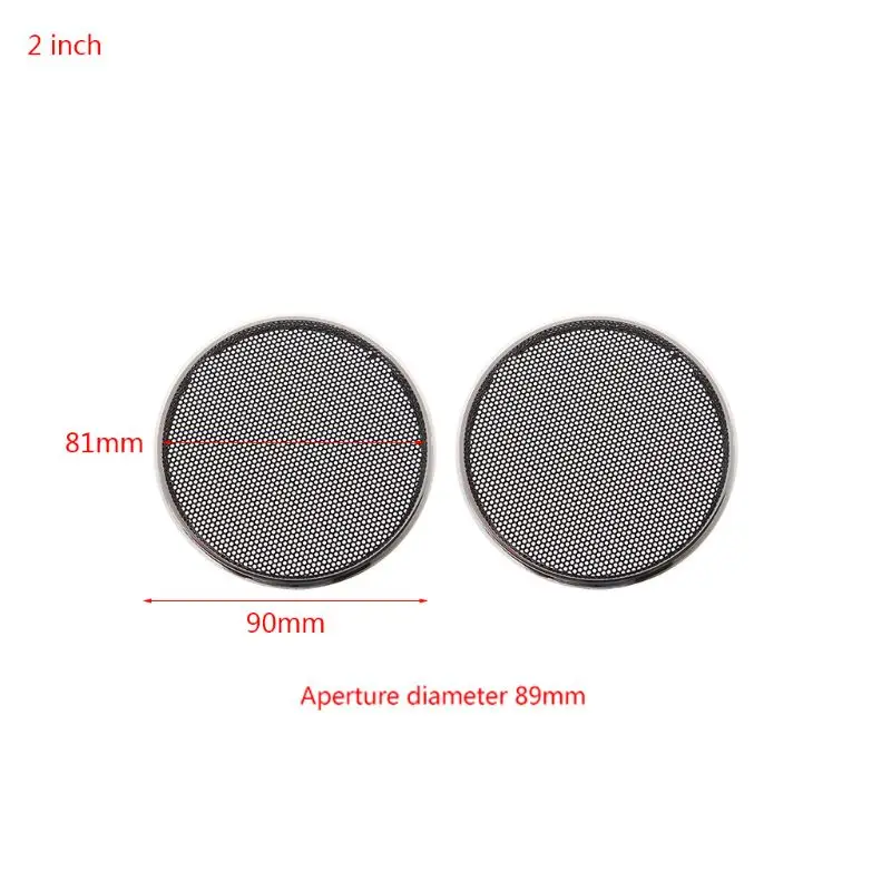 

2021 New 2 Pcs 1/2/3/4/5/6 Inch Speaker Steel Mesh Round Grill Protective Cover Circle