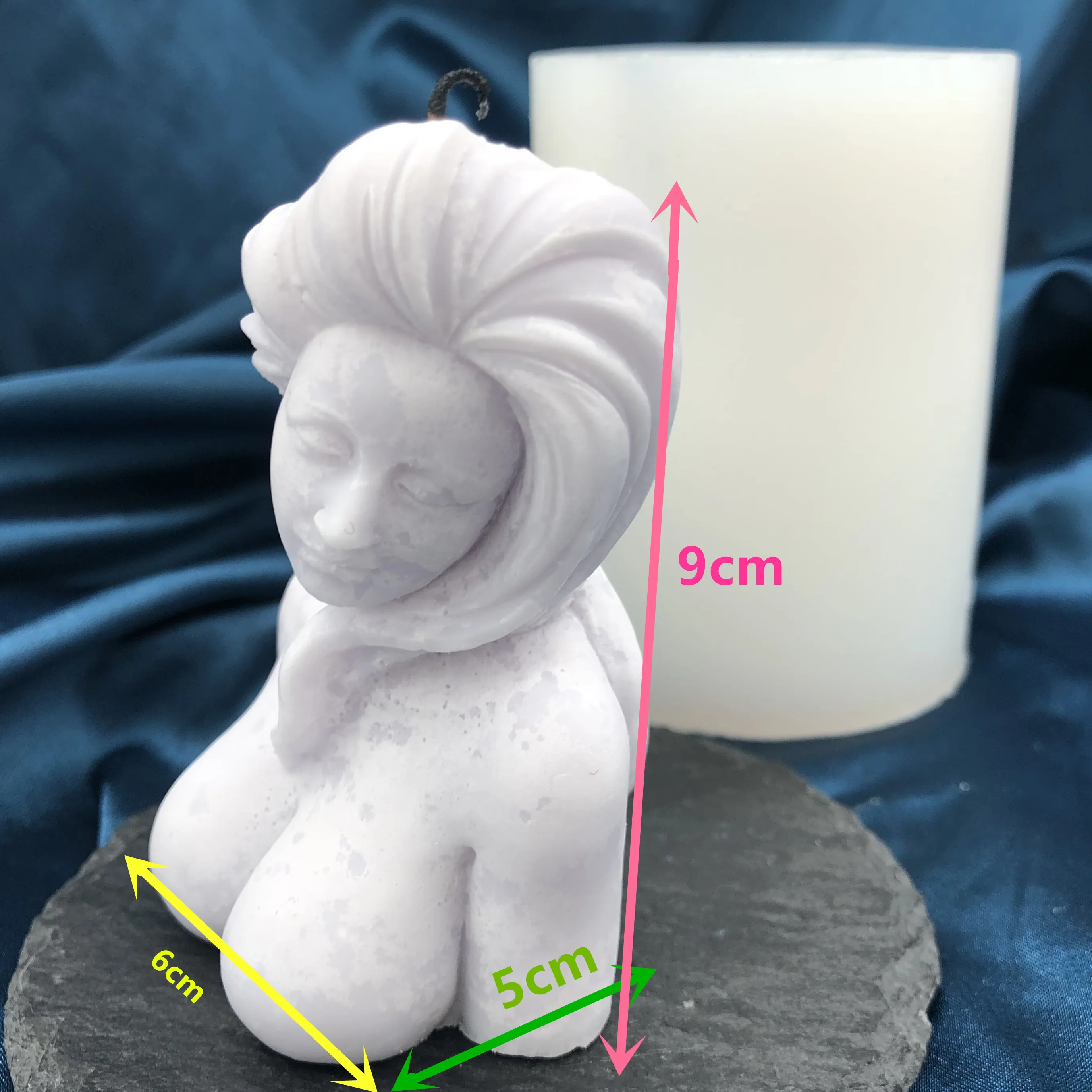 3D Silicone Sexy Lady Candle Mold Female Naked Torso Clay Soap Resin | Дом и сад