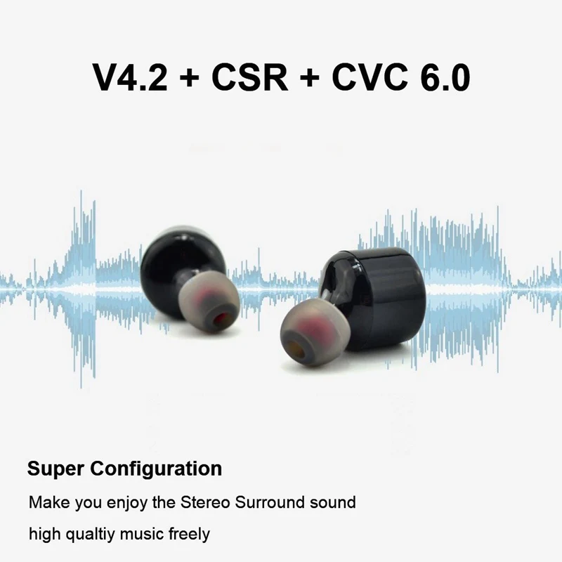 VTIN Горячие TWS беспроводные наушники двойные Мини Bluetooth V4.2 Hands Free вкладыши со