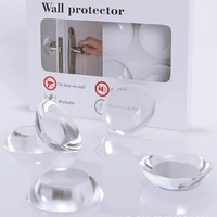 6pcs transparent door stoppers wall protector self adhesive round bumper door stop muffler