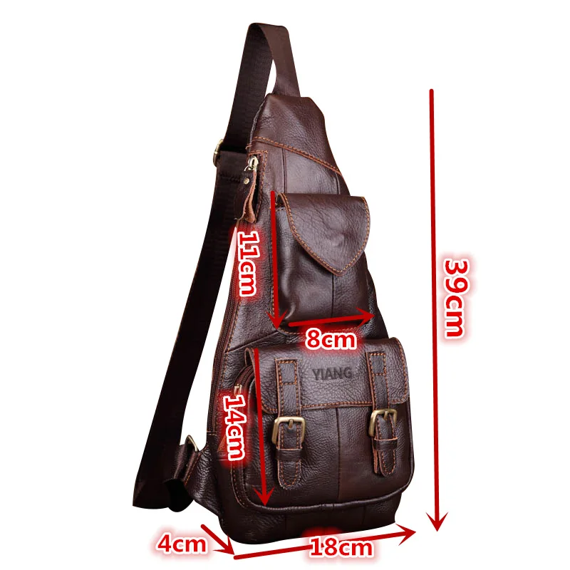 Сумка слинг из натуральной кожи высокого качества новая мужская сумка