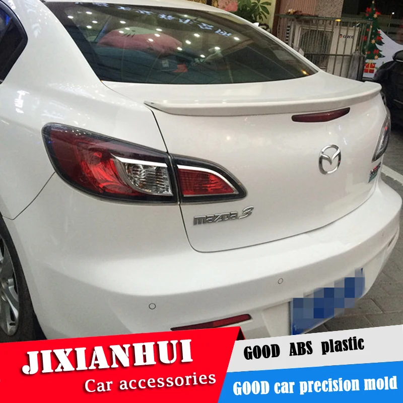Для Mazda 3 спойлер 2006 2013 Mazda3 ycyw ABS пластик Материал заднее крыло автомобиля Цвет