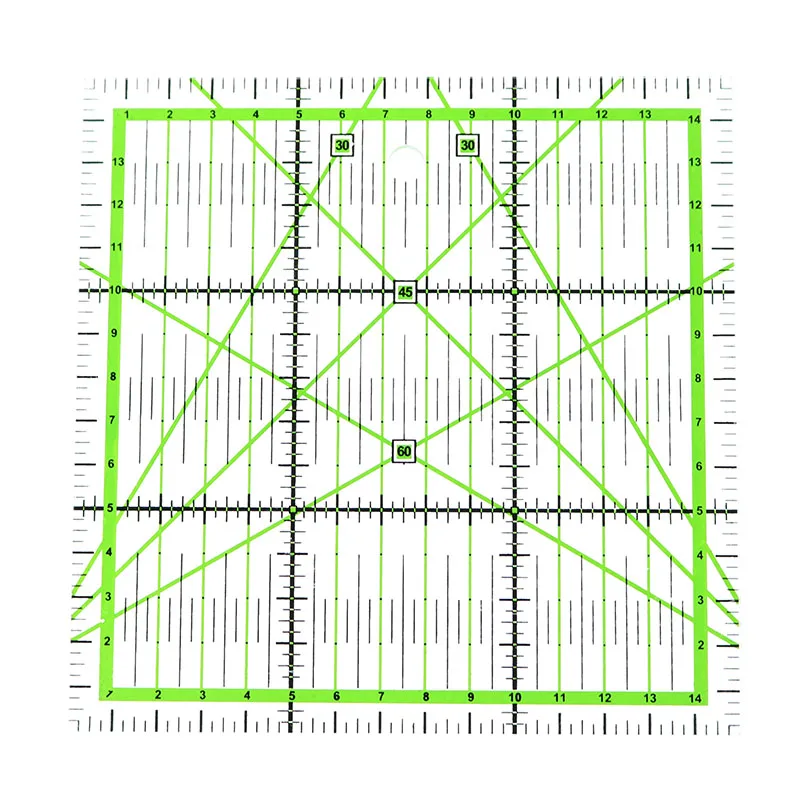 

1 Piece of DIY Sewing Patchwork Measuring Square Sewing Tailor Patchwork Ruler Student Drawing Office Production Gadget 15x15cm