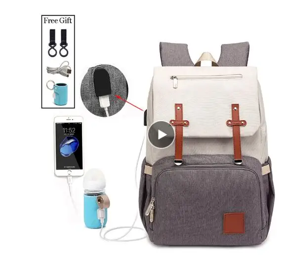 Новинка Модная одежда С USB для папы мамы сумка из узорчатой ткани чистые большие