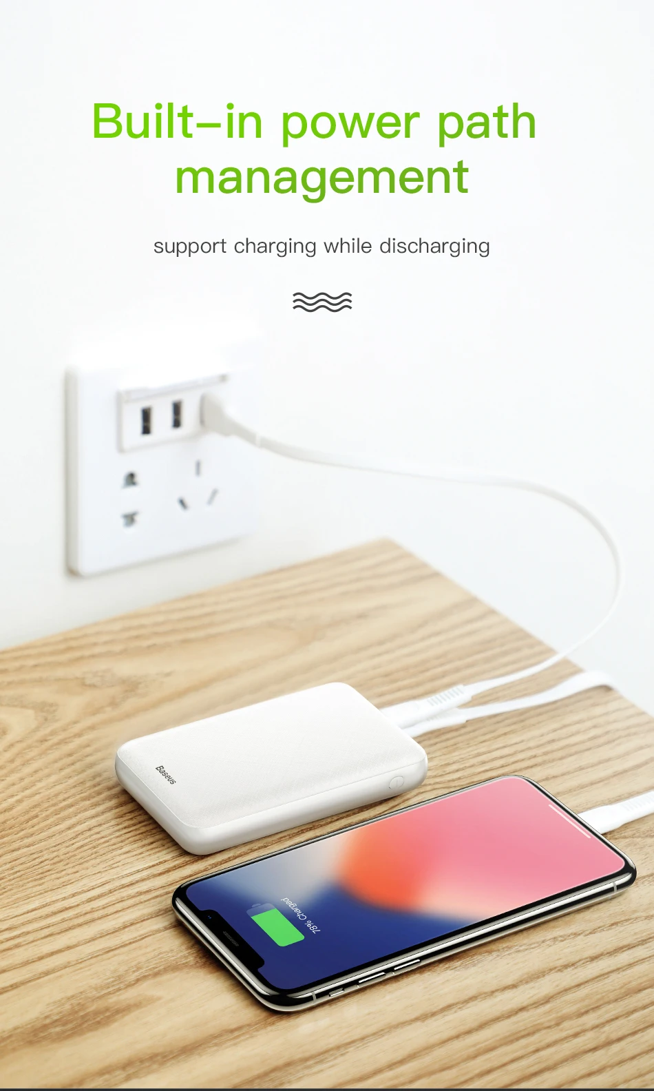 Baseus мини 10000 мАч Внешний аккумулятор USB C PD повербанк lcd 10000 мАч Внешний аккумулятор для iPhone Xiaomi портативное Внешнее зарядное устройство
