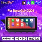 Автомобильный мультимедийный плеер NaviFly N600 Plus, для Mercedes Benz GLK Class X204 2008-2015, Android 10, с 8-ядерным процессором, навигацией, Qualcomm 625