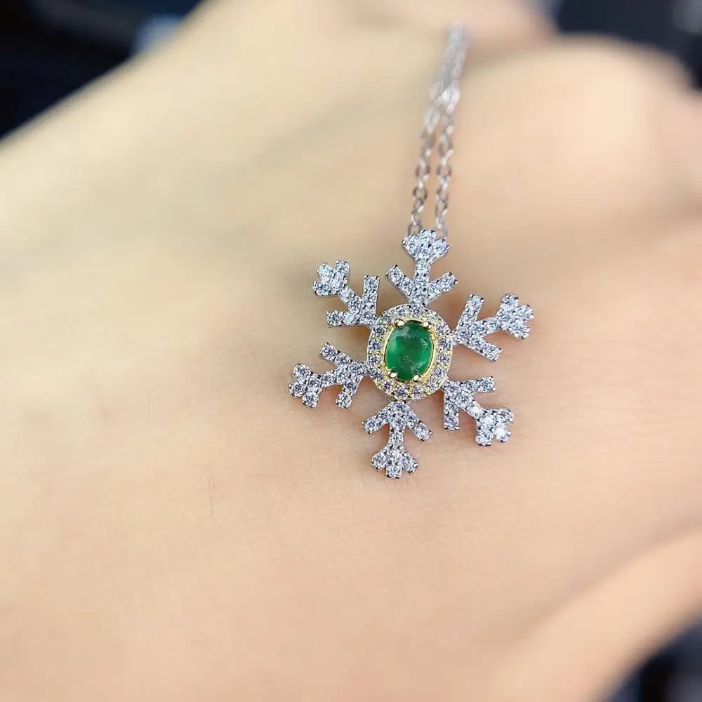 

Женский свадебный кулон SHILOVEM, серебро 925 пробы, натуральный изумруд, 3*4 мм, jcz0304587agml