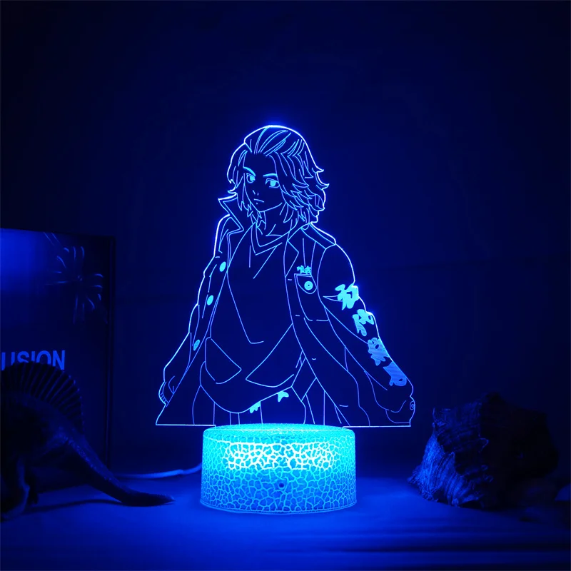

Anime Led Light Tokyo Revengers Mikey Figure for Child Bedroom Decor Light Birthday Gift Lamp Manga Tokyo Revengers