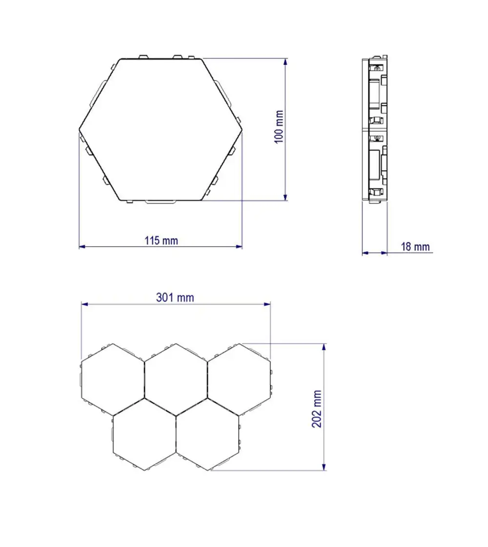DIY квантовый свет светодиодный сенсорный чувствительный Ночной светильник с
