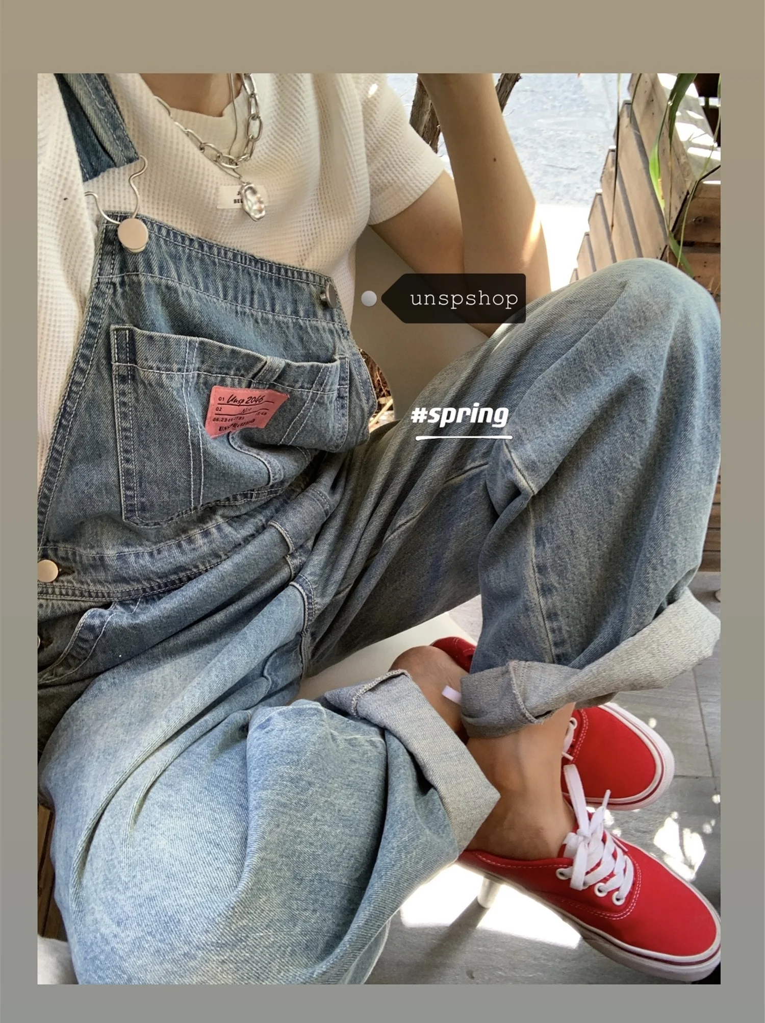 Брюки с подтяжками в ковбойском стиле Новинка осени 2021 тонкие шорты широкими