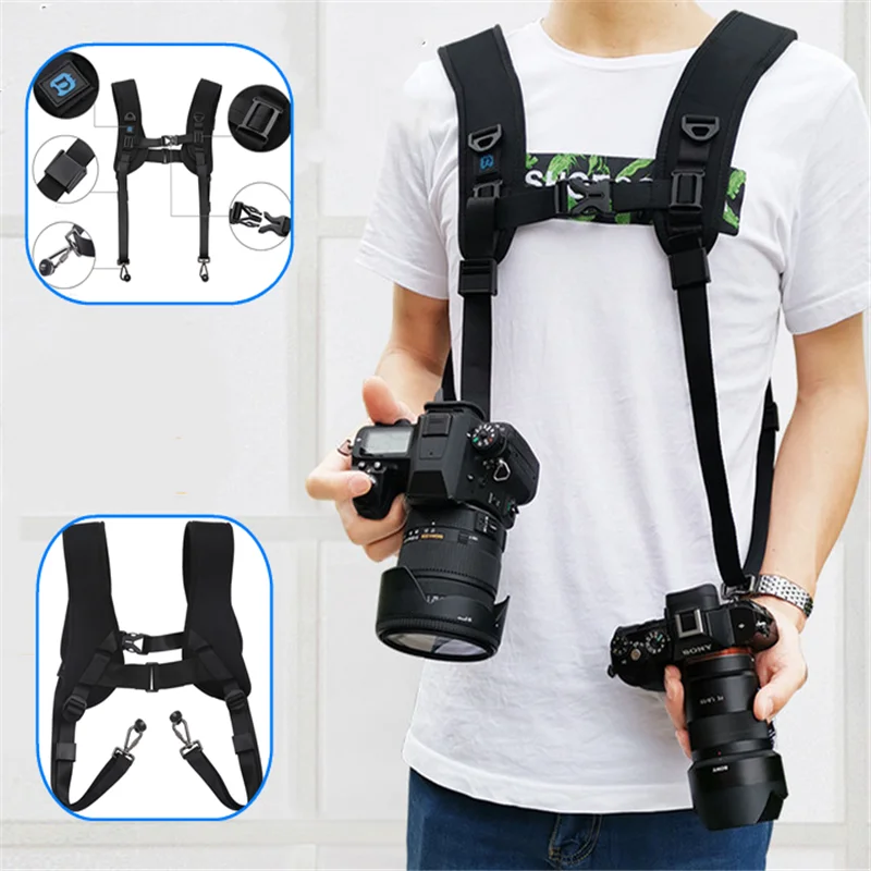 Quick Release Double Shoulder Sling Belt Strap for Two DSLR Digital Cameras | Инструменты