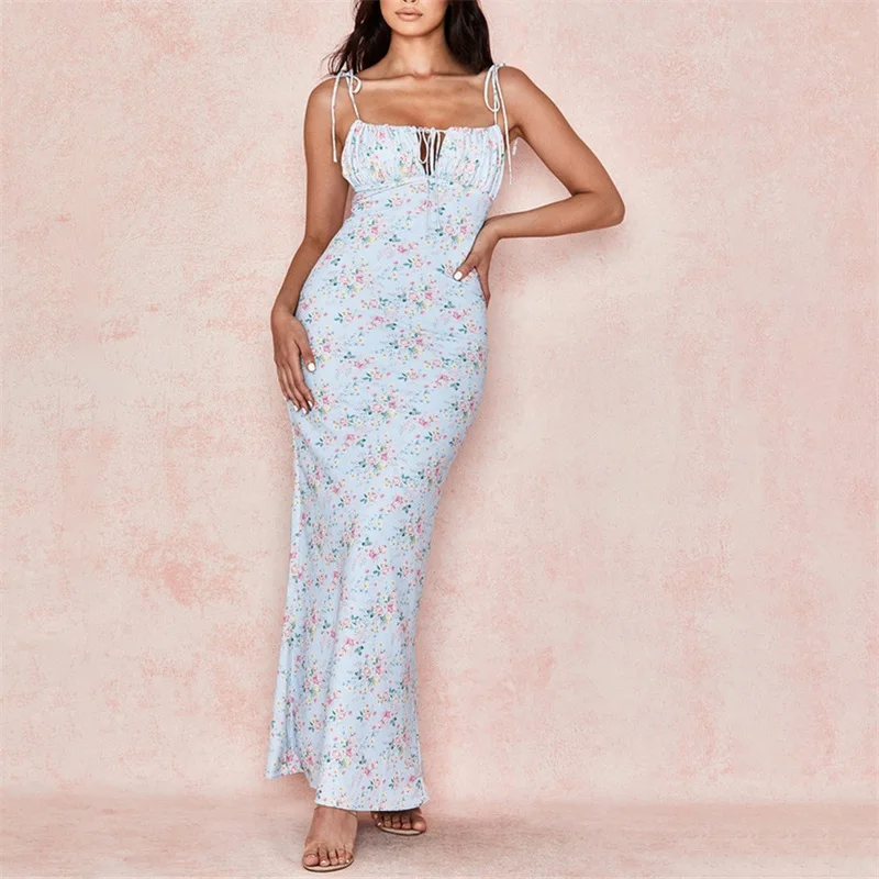 Новое Женское платье без бретелек сексуальное на бретельках модное макси с