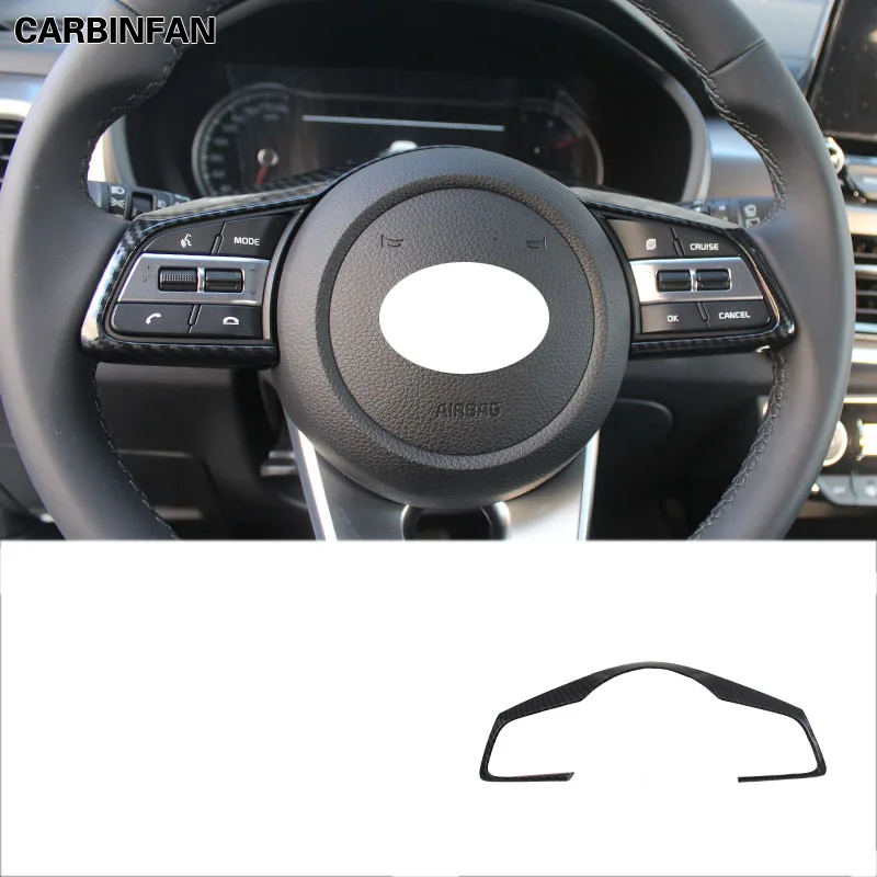 Наклейка на руль из углеродного волокна аксессуары для интерьера автомобиля KIA
