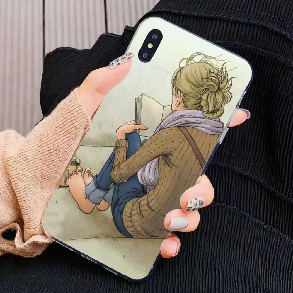 OK First coffee book girl For Xiaomi Mi A1 A2 A3 5X 6X 8 9 9t Lite SE Pro Max Mix 1 2 3 2S Stunning Silicone Phone Case | Мобильные