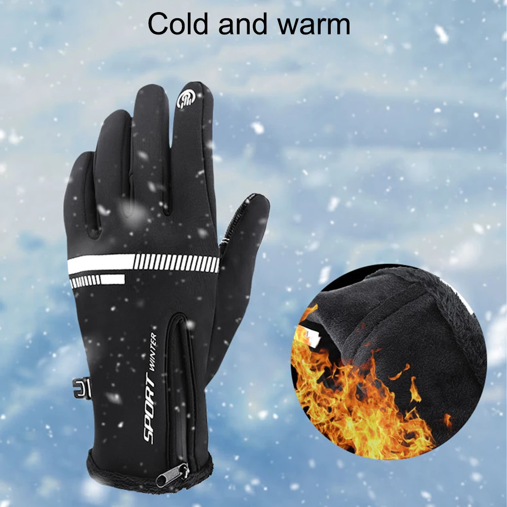 WoSporT Winter Windproof Warm Gloves Men Ski Snowboard Glove Motorcycle Riding Touch Screen Snow Windstopper |