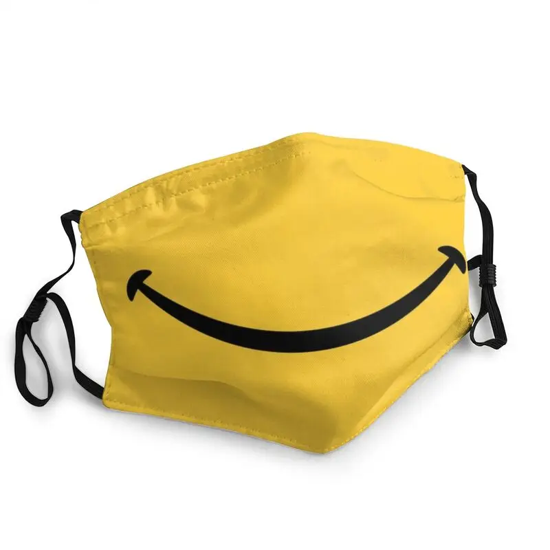 

Happy Smile Face Mask Adult Men Anti Dust Keep Smiling Yellow Smiley Face Mask Protection Cover Respirator Reusable Mouth Muffle
