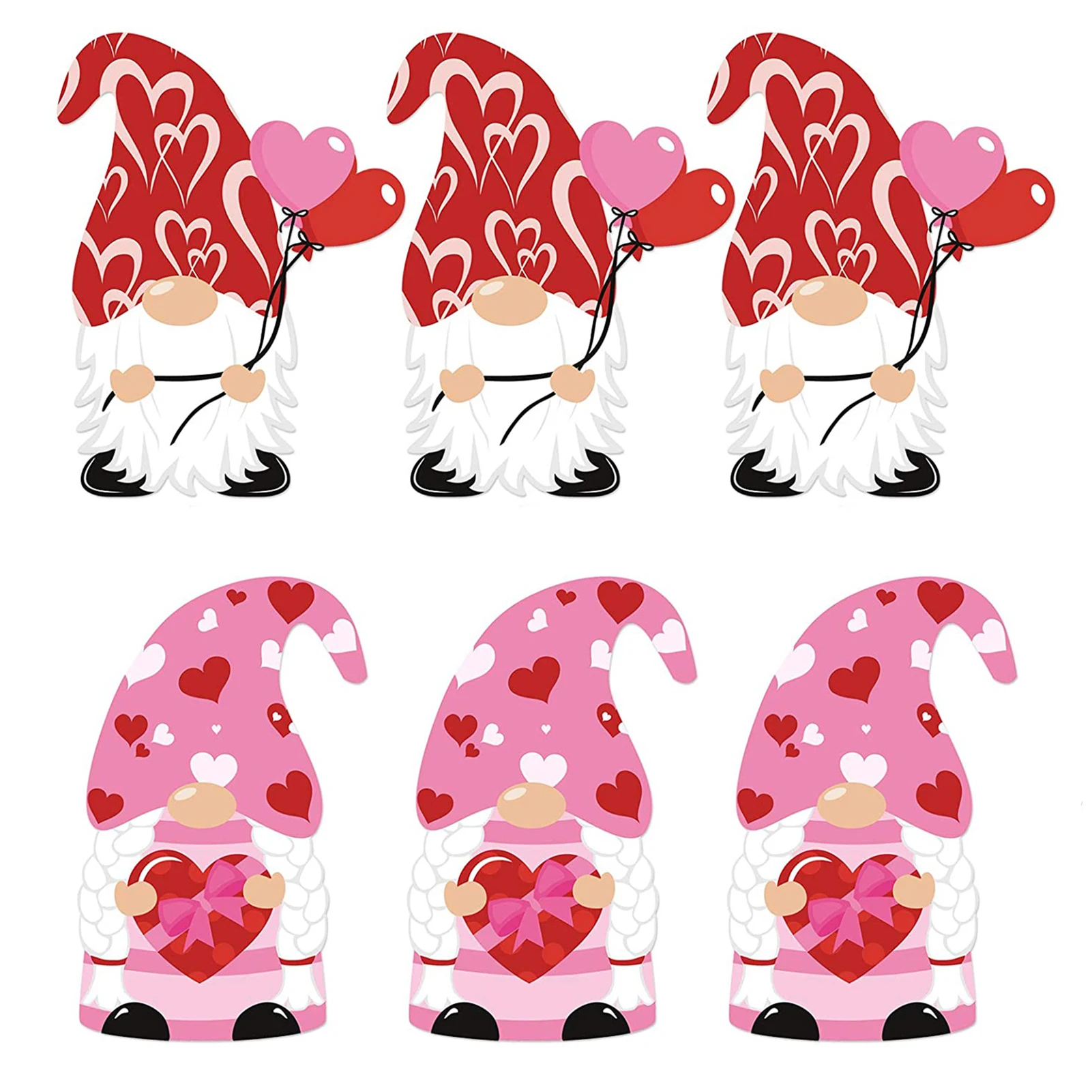 

Hot 8pcs LOVE Valentine's Day Yard Signs With Stakes Valentine Gnomes Lawn Decorations Outdoor Gnomes Swedish Tomte