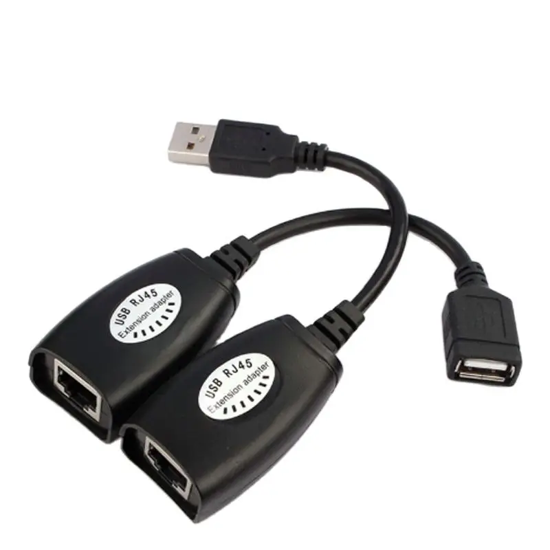 

USB 2.0 Extension Adapter Up To 150ft Using CAT5/CAT5E/6 RJ45 Lan Network Ethernet Repeater Cable Extender