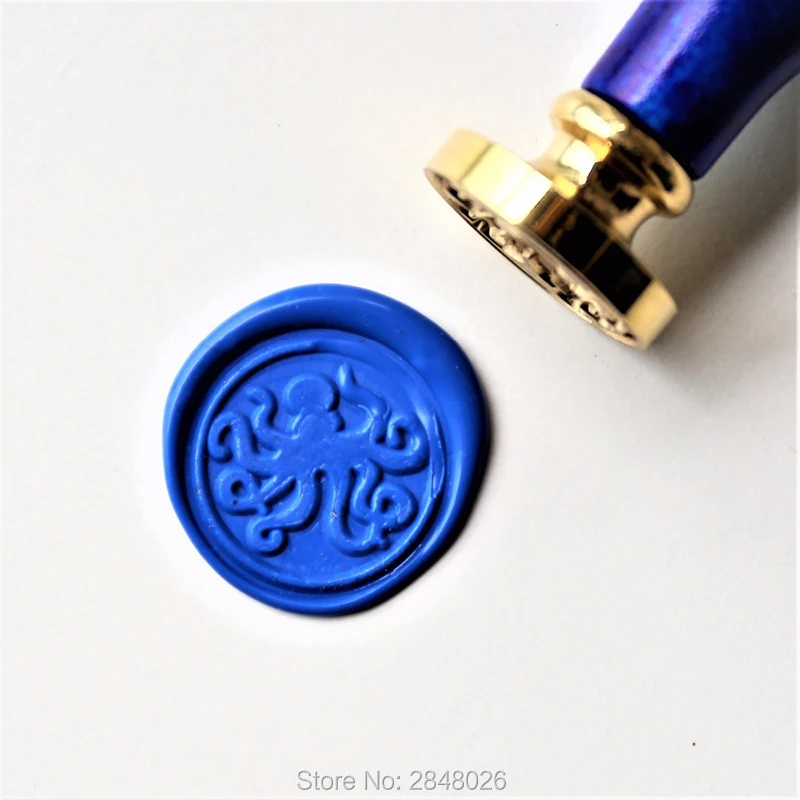 Octopus Wax Seal Stamp wedding stamp party wax seal initial set | Дом и сад