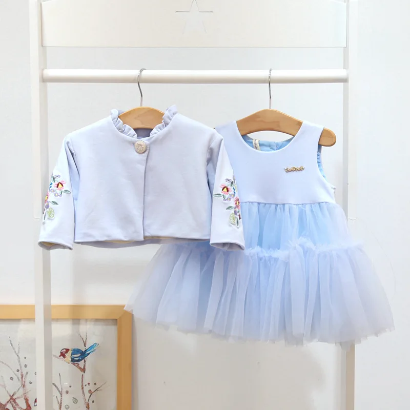 

Brand New Baby Girl Beautiful Fashion Clothing Set Infant Girls Flowers Jacket TUTU Dress Princess Party Birthday Clothes Sets