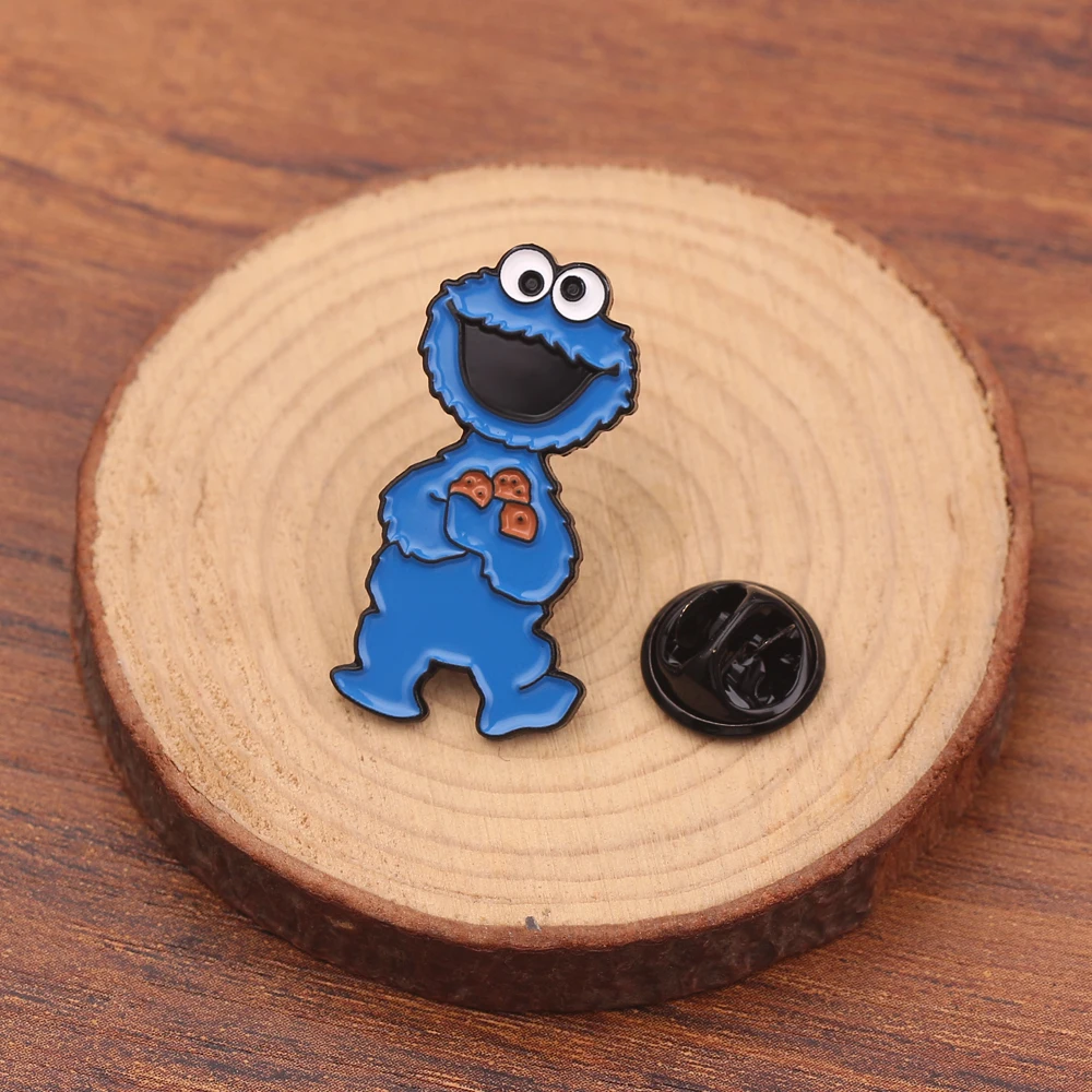 Улица Сезам брошь Elmo на булавке большая птица брошь печенье монстр нагрудные булавки для детской одежды DIY наклейки детская футболка симпатичный значок