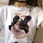 Забавная мультяшная женская футболка с изображением рассеянного демона, женская футболка Kimetsu No Yaiba с японским аниме, модный топ с графическим рисунком, женская футболка