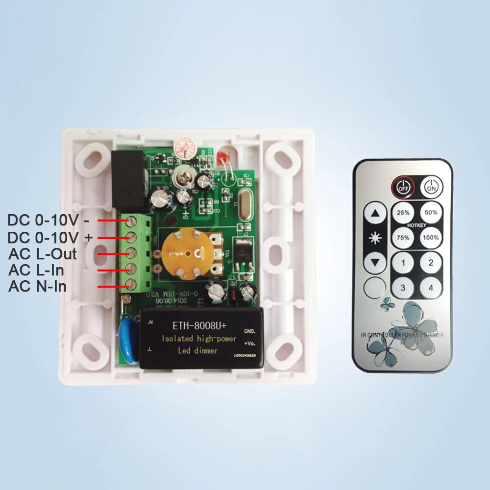 Светодиодный диммер 800 Вт 10 В Диммируемый Светильник лампа с регулируемой