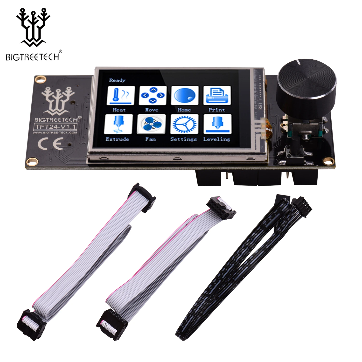 Сенсорный дисплей TFT24 V1.1 2 режима работы с кабелем совместимый 12864LCD для