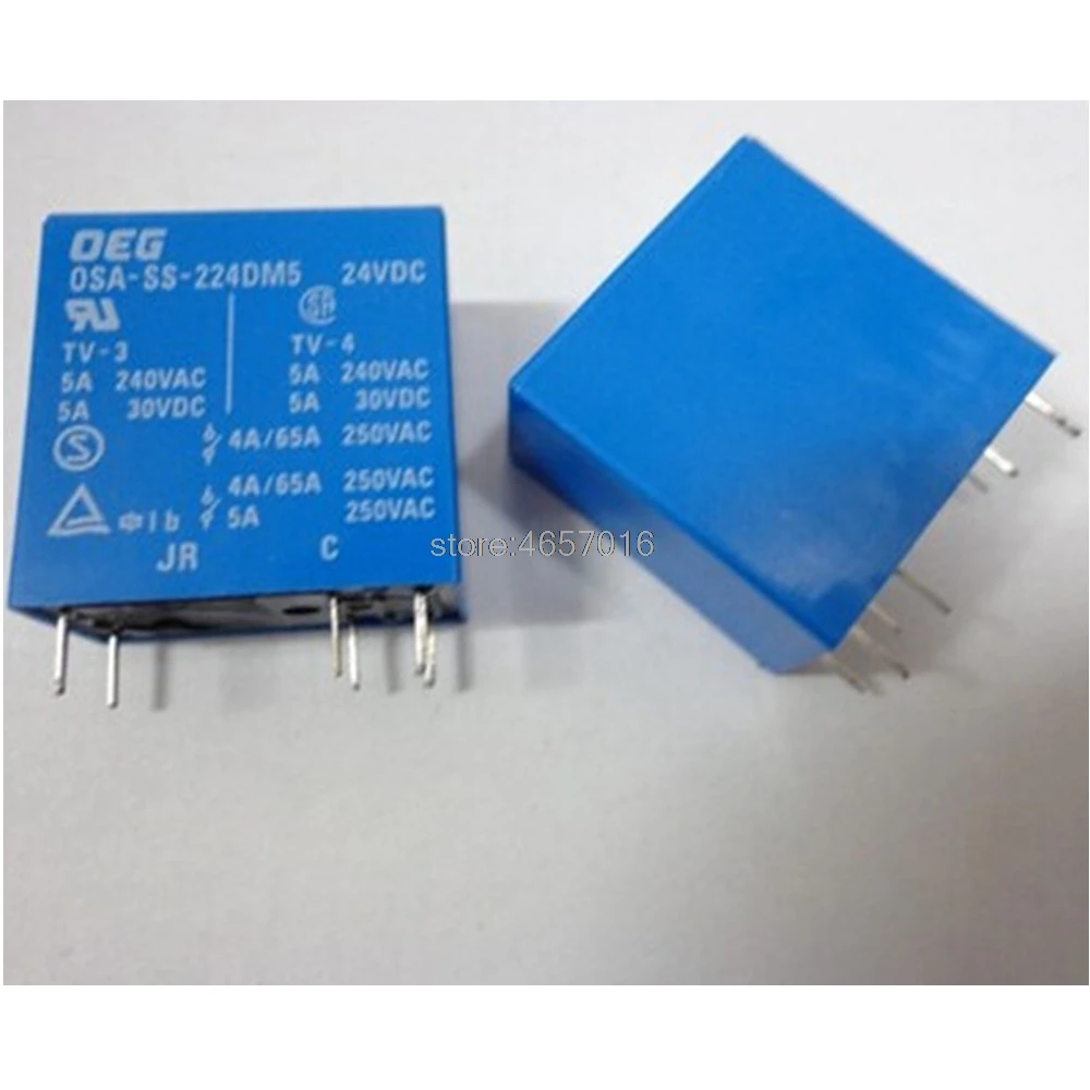 

10PCS/LOT New Original DPST 5A 24V relay OSA-SS-224DM5 OSA-SH-224DM5 ~