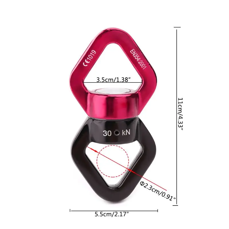

Outdoor Climbing Universal Ring Rotary Connector 30kN 360 Rotator Rotational Swing Hammock Spinner Rope Swivel Connector D2TC