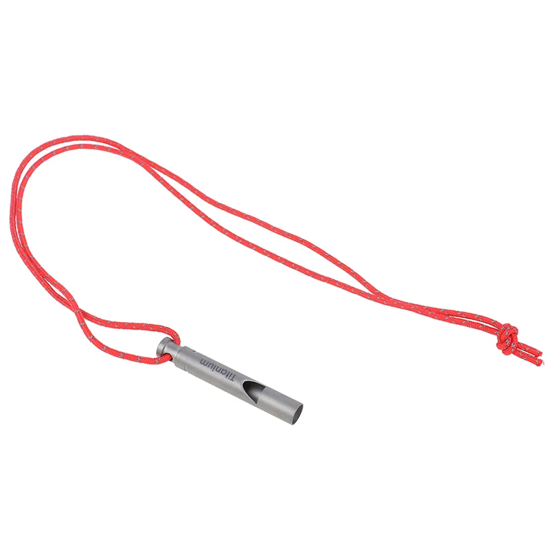 

Ultralight Titanium Whistle with Cord Portable Emergency Hiking Camping Whistle Outdoor Survival Tools Camping Hiking Exploring