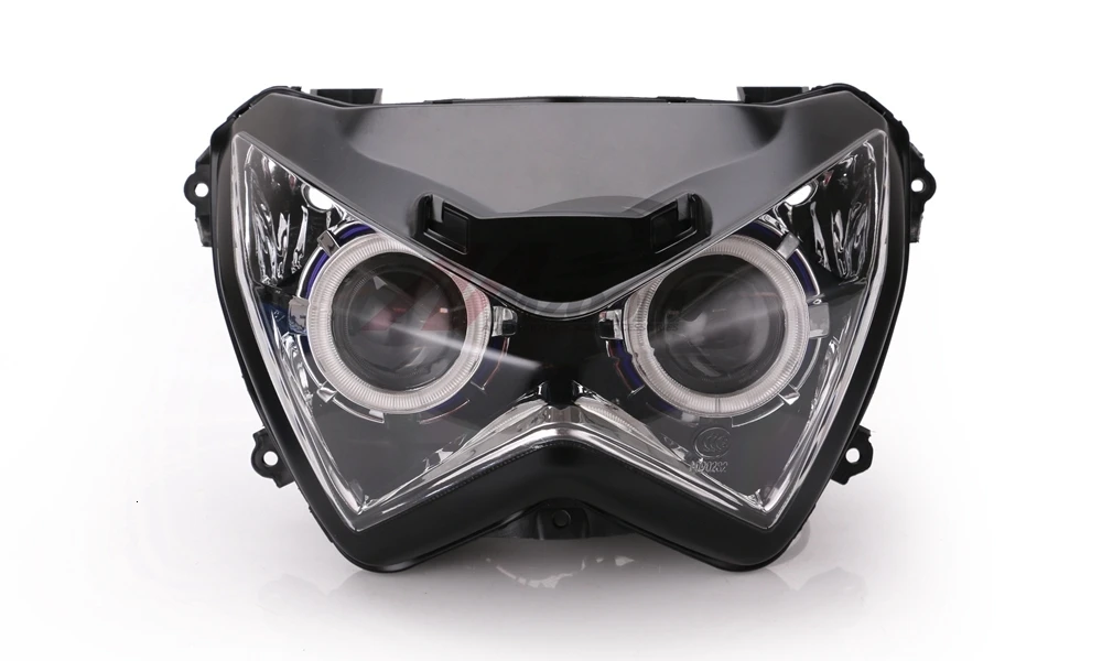 Halo Eye HID проектор на заказ головной светильник в сборе для Kawasaki Z800 z250 2013 синий светильник