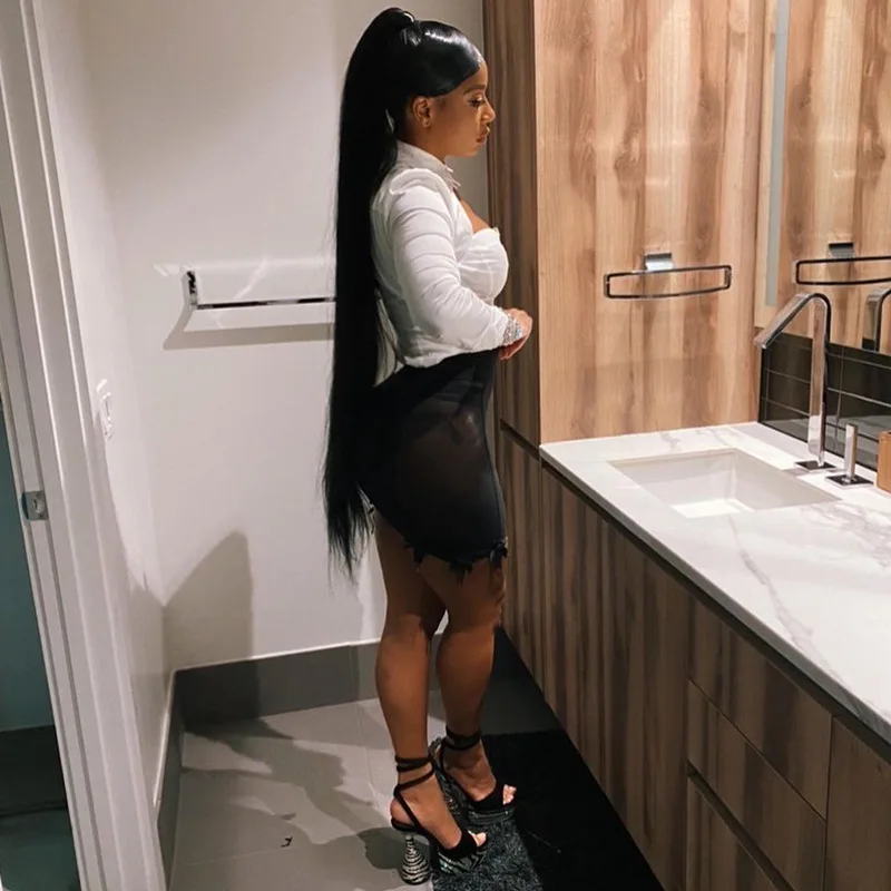 BKLD эластичная облегающая мини-юбка-карандаш с высокой талией 2021 новая летняя