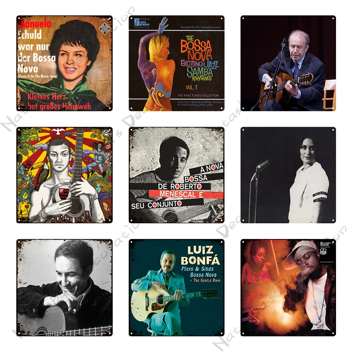 

Металлическая пластина BOSSA NOVA, музыкальный Ржавый металлический жестяной знак в стиле ретро, металлическая табличка для бара, клуба, мужска...
