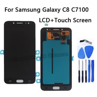 amoled for samsung galaxy c8 c7100 c710 c7 2017 lcd display touch screen digitizer assembly for c710fds j7 j7 plus lcd screen