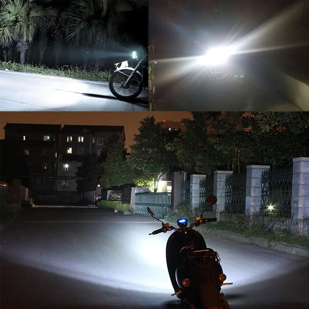 H6M P15D LED Motorcycle Led Headlight Bulbs 1200LM Motorbike Headlamp Moto Scooter ATV Accessories Fog Lights White Yellow Ice B
