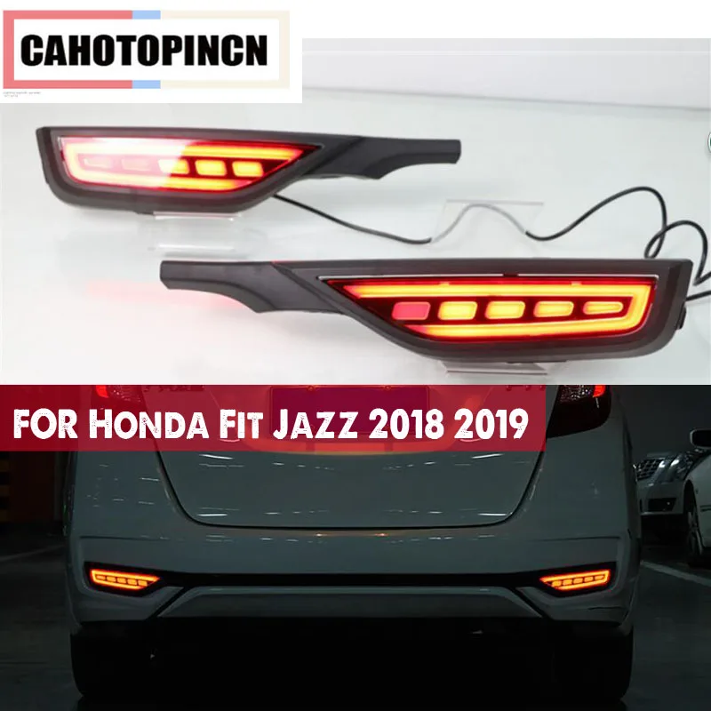 2 шт. для Honda Fit Jazz 2018 2019 12V автомобильный светодиодный задний противотуманный